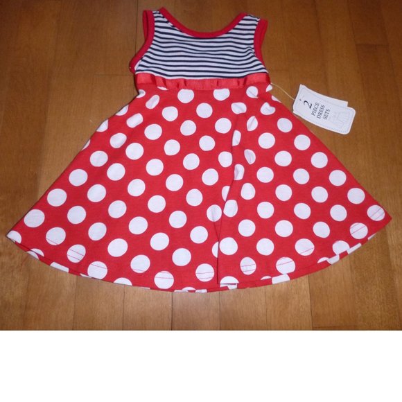Baby Girls Blueberi Blvd 2 pack Fit & Flare Dresses Size 12 18 24 Months NWT - Picture 4 of 5